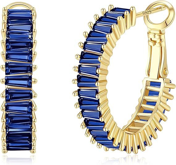 Wholesale Personalized colored zircon ear buckle copper plated genuine gold retro ear ring earrings