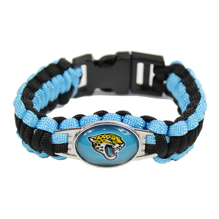 Wholesale  Football Team Woven Bracelet Outdoor Lifesaving Bracelet