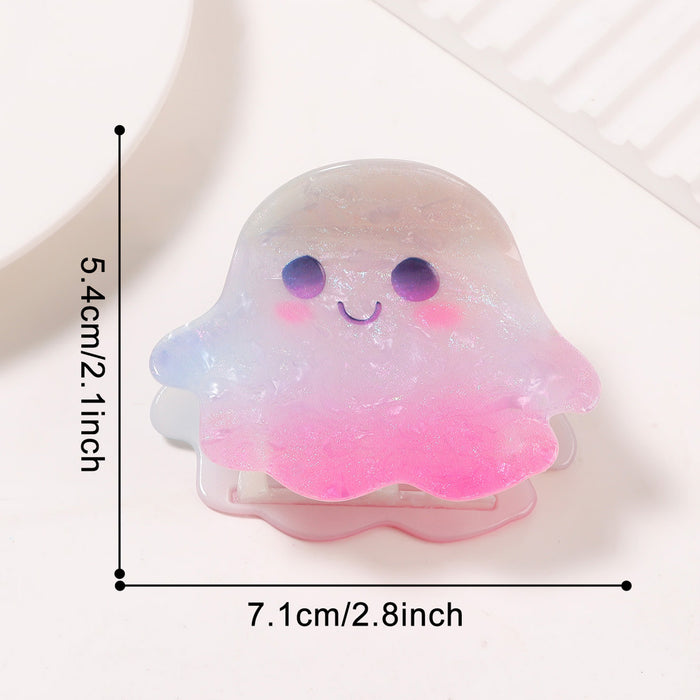 Wholesale Trendy Ghost Pumpkin Gradient Hair Claw Clip PVC Cute Hair Accessory Boutique Gift