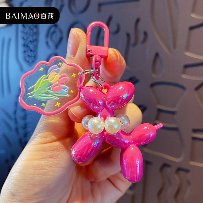 Wholesale Cartoon phone chain bead keychain phone case DIY jewelry hanging chain bag pendant