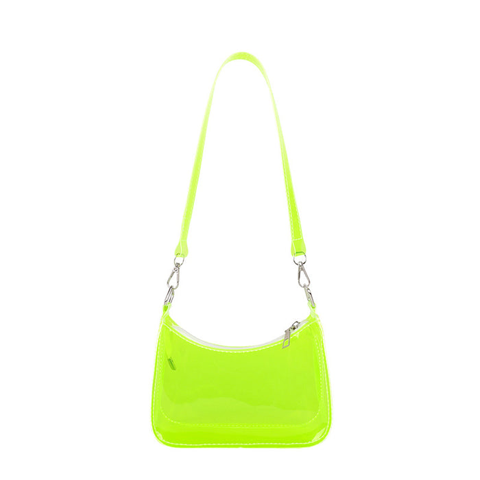 Wholesale New transparent shoulder bag, fashionable chain bag, diagonal cross