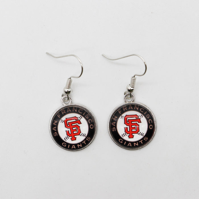 Wholesale Baseball Team Football Team Earrings Pendant Moonlight Gemstone Pendant Sports Earrings