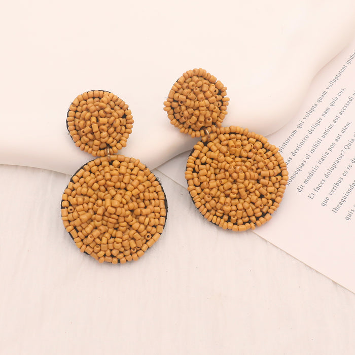 Wholesale Wholesale of colorful handmade beaded earrings with exaggerated personality for women