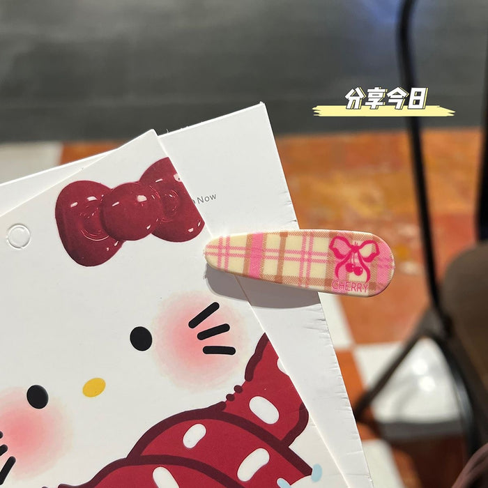 Wholesale Handmade Cartoon Polka Dot Checkered Children' s Hair Clip