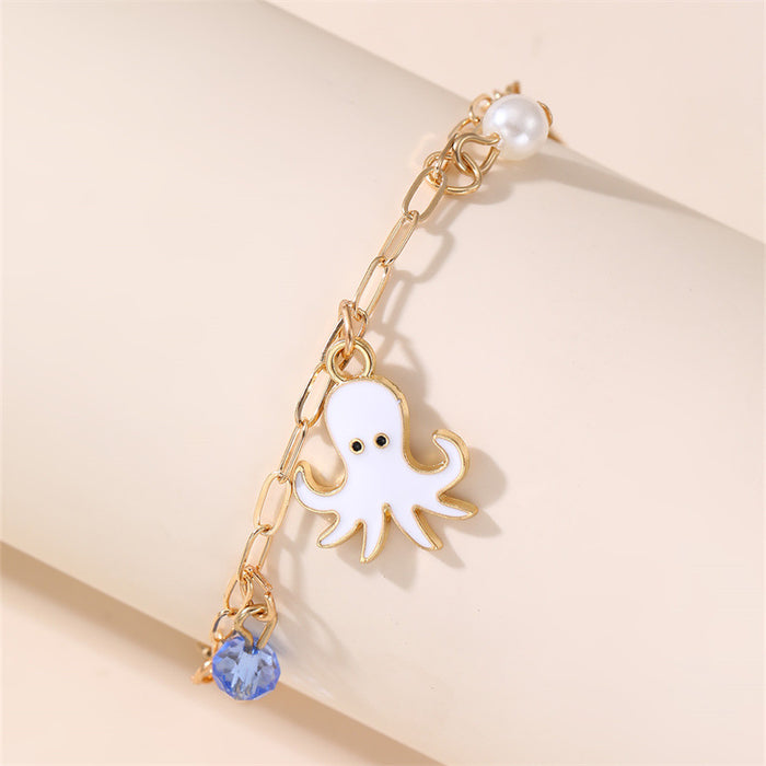 Wholesale Children's Bracelet Marine Conch Octopus Starfish Metal Pendant Hand Jewelry