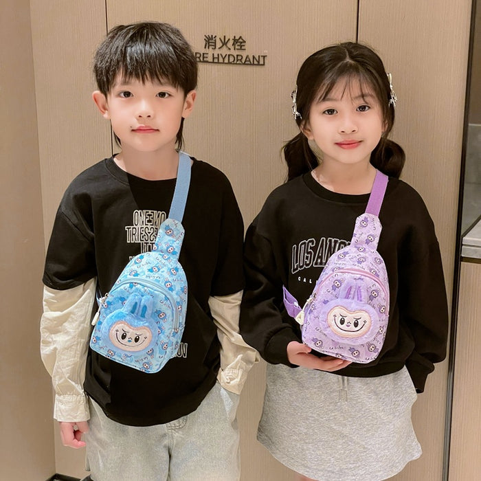 Wholesale children's chest bag cute plush shoulder bag cartoon doll lightweight crossbody bag