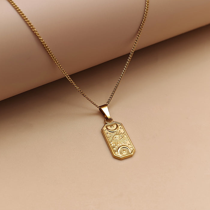 Wholesale Accessories Devil's Eye Stainless Steel Vacuum Pendant Necklace