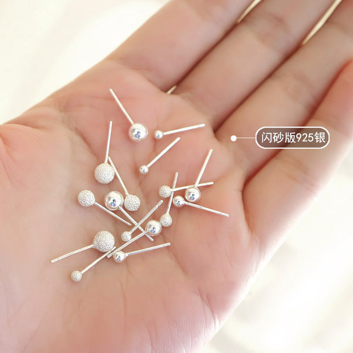 Wholesale Silver needle earrings, earrings, earrings, ear holes, simple and compact earrings, ear bone needles