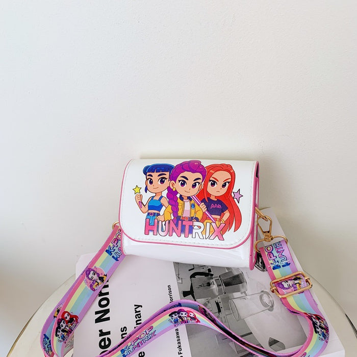 Wholesale Chic Cartoon PU Crossbody Bag for Girls Cute Square Bag with Heart Print Ideal