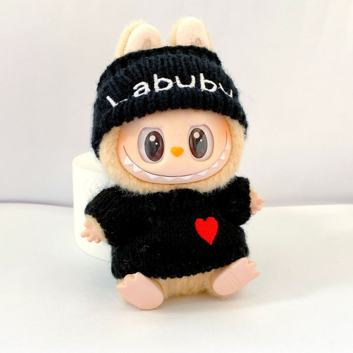 Wholesale Wear red heart sweater with letters and a hat,  a little bear knitted hat,  and a baby clothes