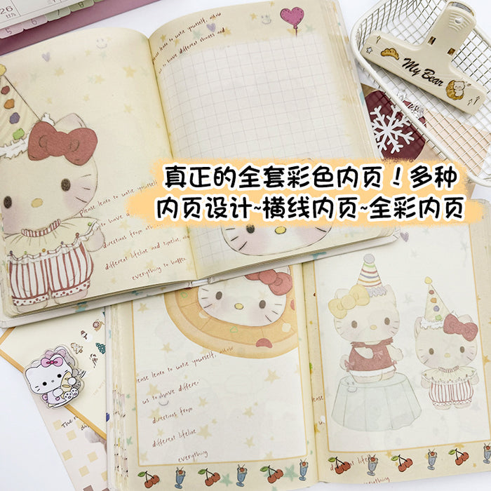Wholesale Cartoon Circus Cat Hard Cover Full Painted Inner Page Book New Notebook Hand-painted Printed