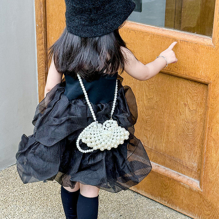 Wholesale Handmade bead bag, new love girl handbag, pearl crossbody bag