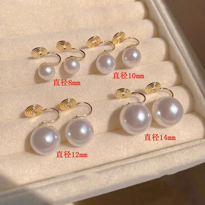 Wholesale  white pearl earrings female S925 silver needle  earrings