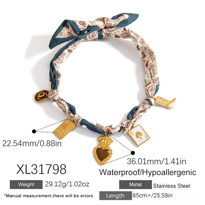 Wholesale Titanium Steel Necklace  Gold Accessible Luxury High-End Sun Flower Silk f Titanium Steel Color-Preserving Clavicle Chain Necklace