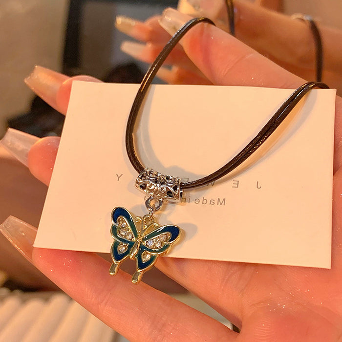 Wholesale Butterfly necklace design, collarbone chain, retro and versatile necklace