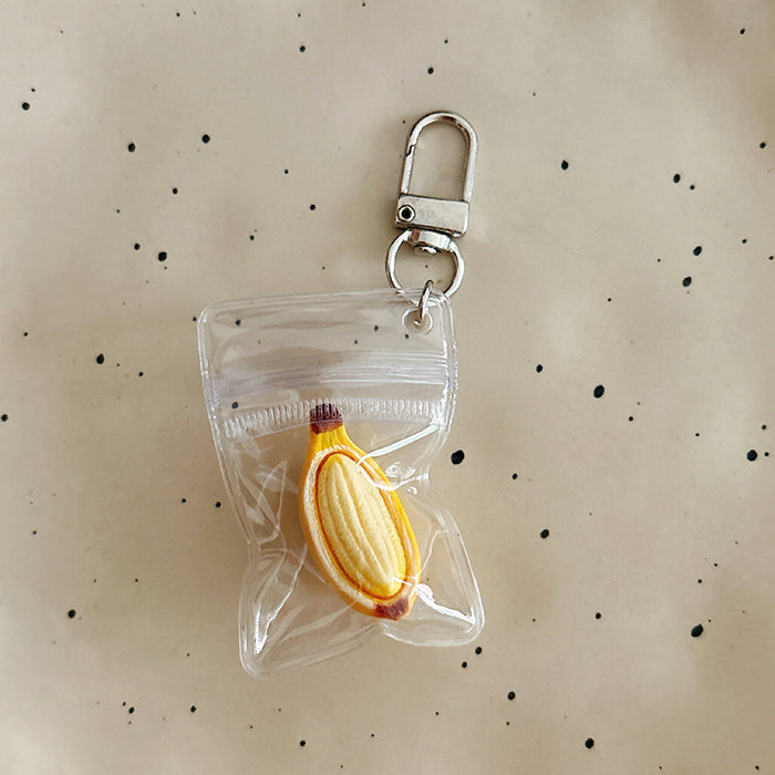 Wholesale Chic Assorted Fruit Resin Keychain Bag Charm For Backpack Purse Car Key Party Gift