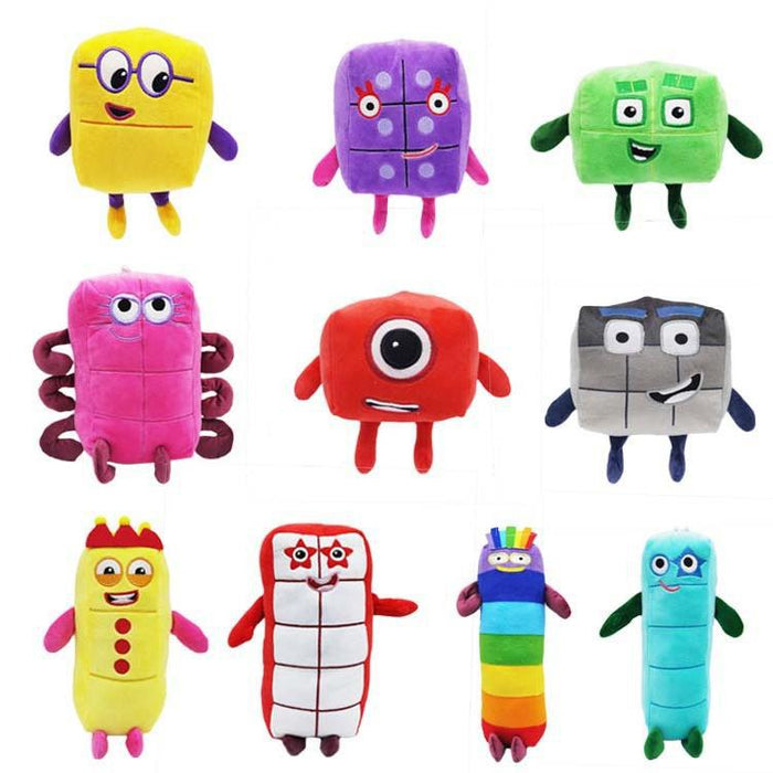 Wholesale Doll Number blocks digital building blocks plush toys early childhood education doll
