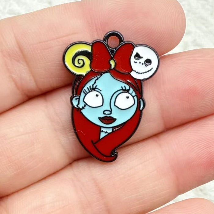 Wholesale 10pcs  Series DIY Festival Decorations Witch Pendant Tombstone Hair Tie Spray-Painted Pumpkin Hanging Ornament