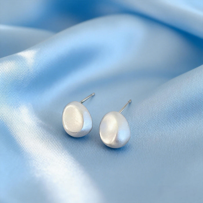 Wholesale Small golden bean earrings,  irregular round earrings