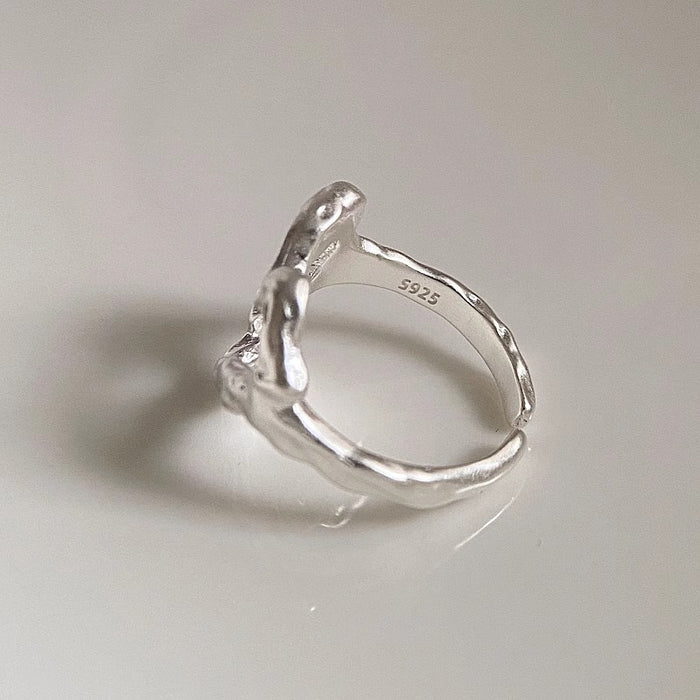 Wholesale Frosted Irregular Love Ring Women's Opening Adjusting Ring