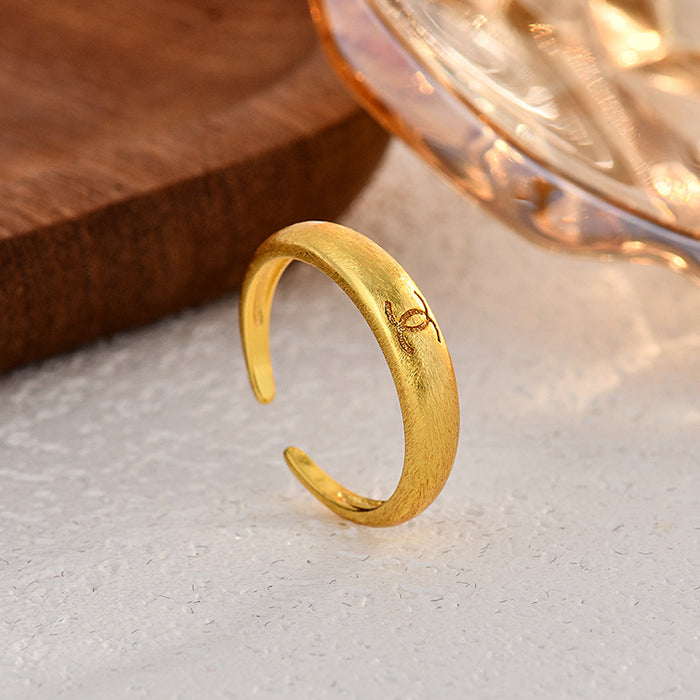 Wholesale Matte ring, simple and fashionable, versatile and open ring