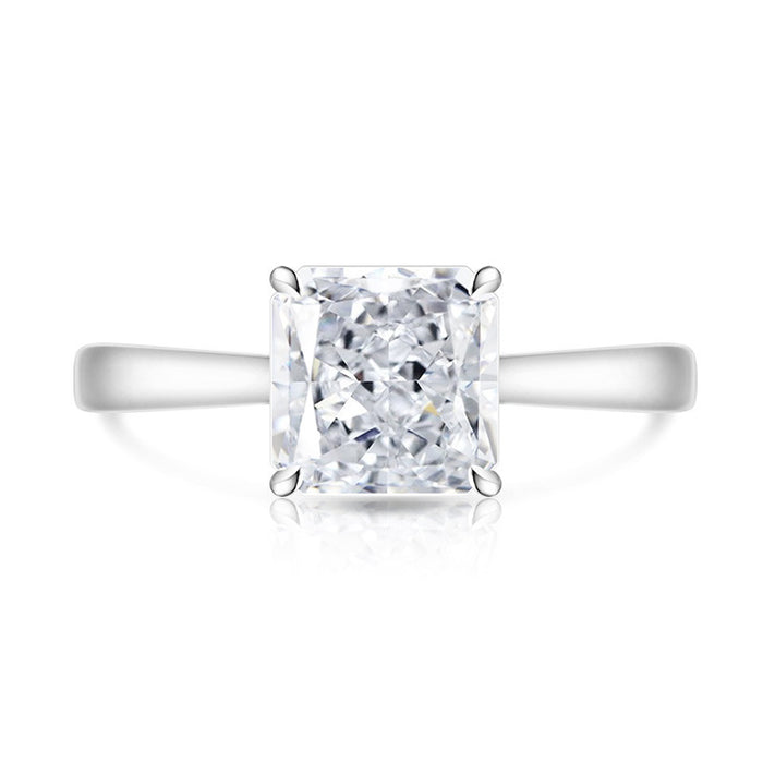 Wholesale Geometric High Carbon Diamond Ring Real Gold Plated Fashion Jewelry Accessory for Women Boutique Resale