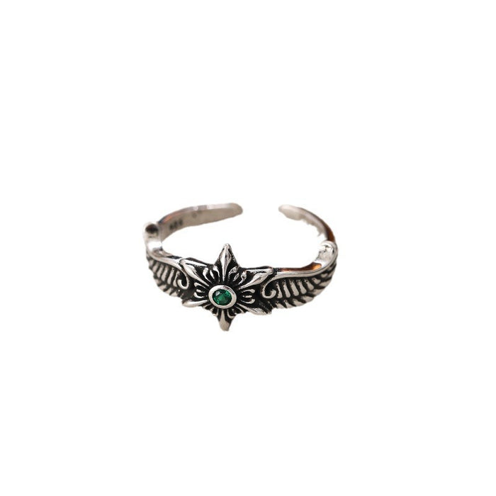 Wholesale Vintage vintage fashion personalized silver plated open mouth ring index finger ring