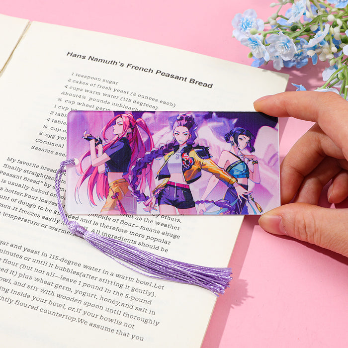 Wholesale Homemade Anime-Style Acrylic Tassel Bookmark