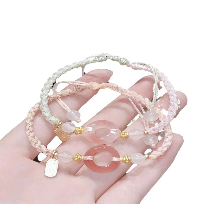 Wholesale Ping An Buckle Bracelet Color Handmade Rope Jewelry