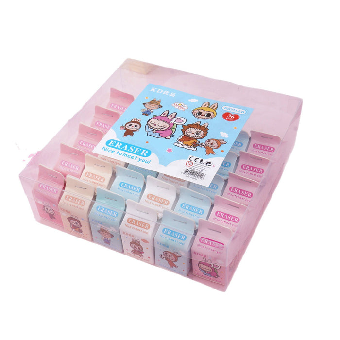 Wholesale Cartoon Milk Box Eraser Creative Cute Sliced Eraser