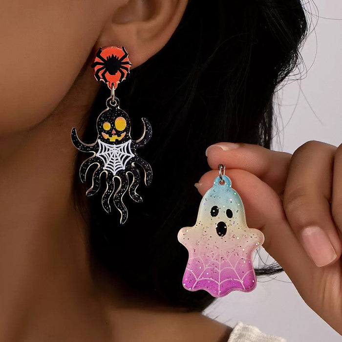 Wholesale  earrings creative colorful ghost  acrylic earrings niche earrings ear jewelry