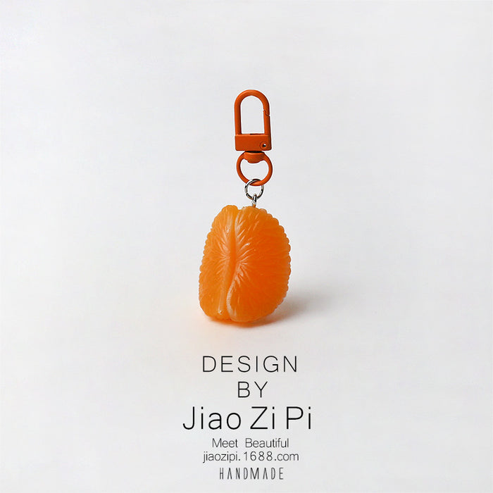 Wholesale orange key chain fun pendant simple bag small ornaments mini cute accessories