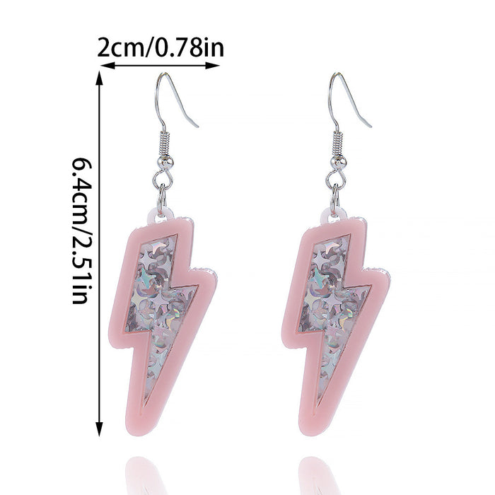 Wholesale Lightning Series Earrings Personalized Creative Sparkling Acrylic Earrings Jewelry