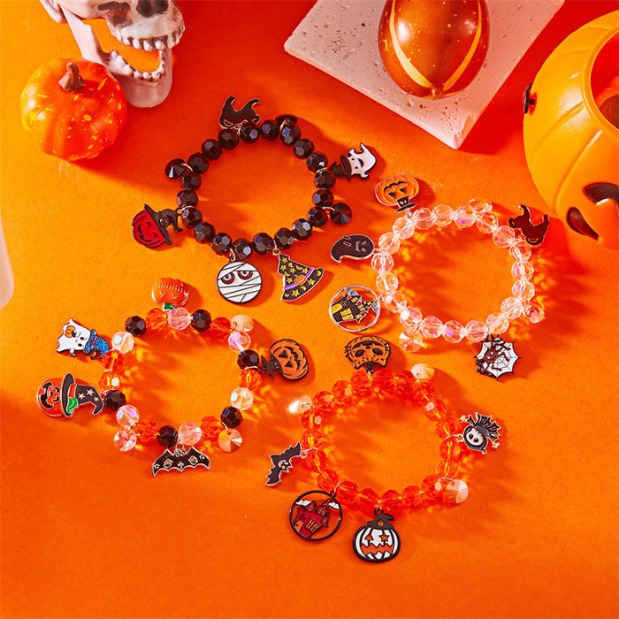 Wholesale  Acrylic Bracelet Set  Bracelet Cartoon Ghost Pumpkin Bracelet Horror Dress up Accessories