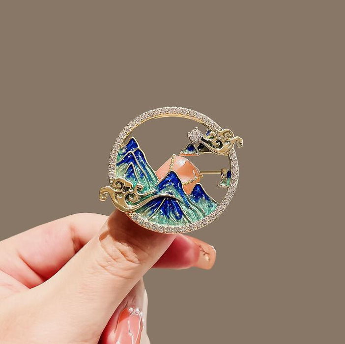 Wholesale Image brooch vintage light luxury suit accessory brooch temperament