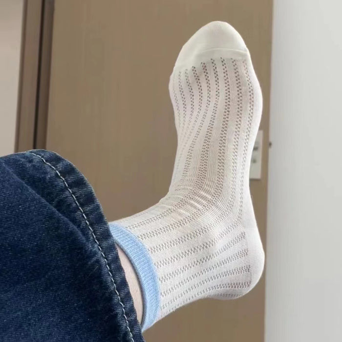 Wholesale Socks made of transparent glass fiber, breathable crystal socks, mesh socks