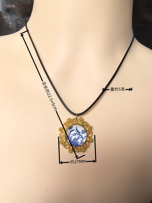 Wholesale Versatile hollow oval earrings necklace set with earrings and hooks