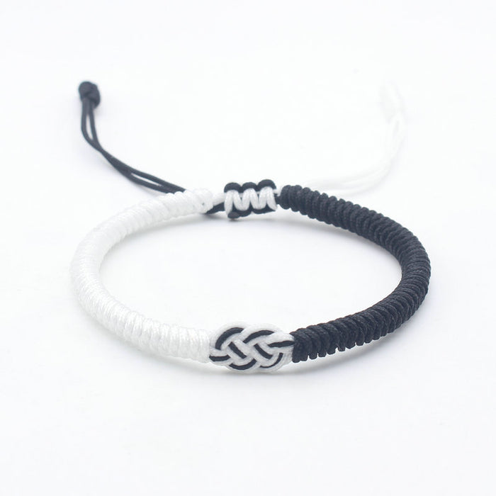 Wholesale New Color Blocked Ukrainian Bracelet Hand Woven Concentric Knot Bracelet Double Coin Knot Bracelet Hand Rope JDC-BT-SX011