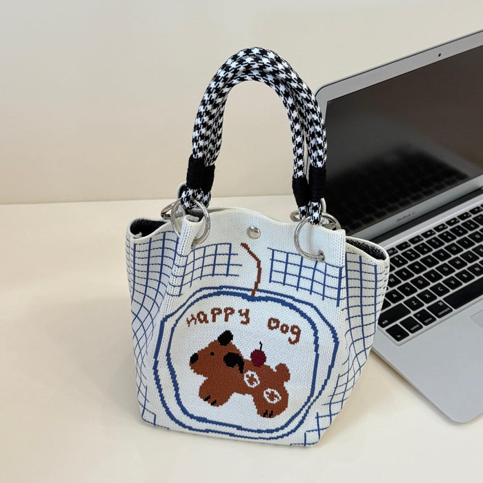 Wholesale Cartoon knitted bag large capacity vegetable basket