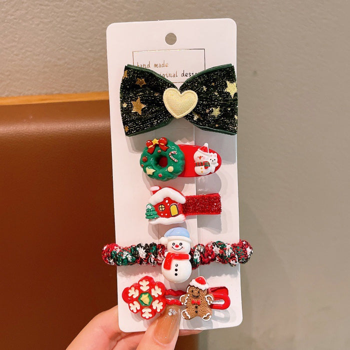 Wholesale Christmas children' s hair clips plush hair clips