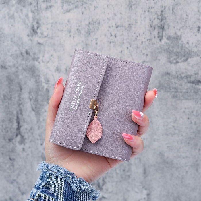 Wholesale Ancient Style Compact PU Wallet for Girls Light Pink Printing Card Holder MOQ≥3