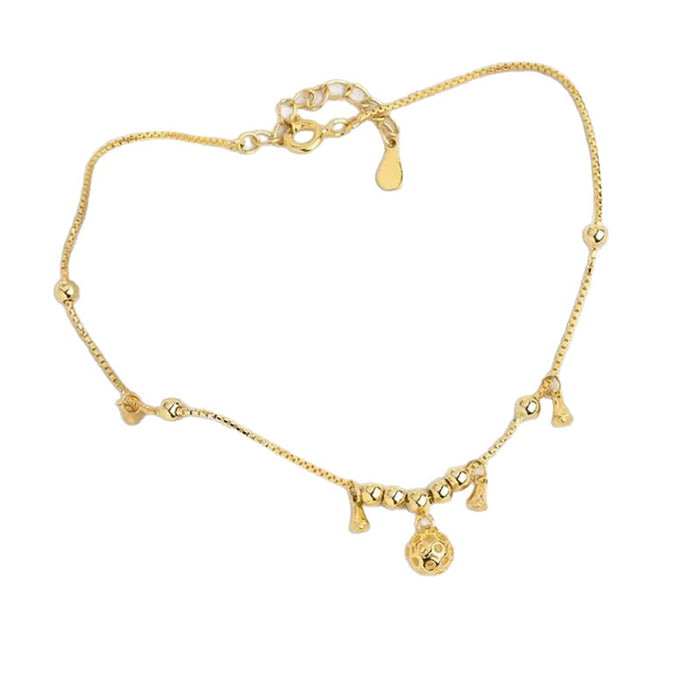 Wholesale Bell Anklet Anklet with Transfer Beads, Pure Copper Foot Accessory