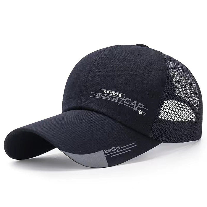 Wholesale Summer Mesh Breathable Long Eave Sunshade Baseball Cap Men's  CAP Half Mesh Large Eave  Hat