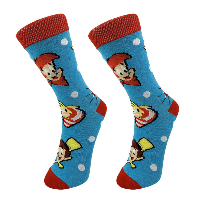 Wholesale Cotton Mid-tube Cartoon Letter Socks JDC-SK-YiYan066