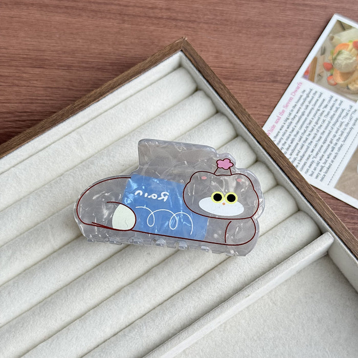 Wholesale Cute Pet Acetate Hair Claw Clip Gradient Cherry Puppy Design Everyday Styling Fashion Accessory