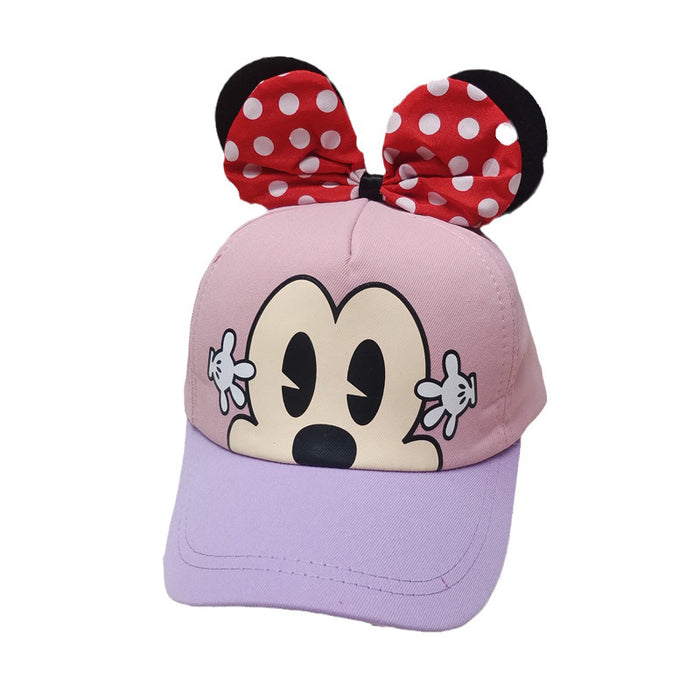 Wholesale Cartoon Children's Baseball Hat Cute Bow Duck Tongue Hat Big Ears Sunshade Hat