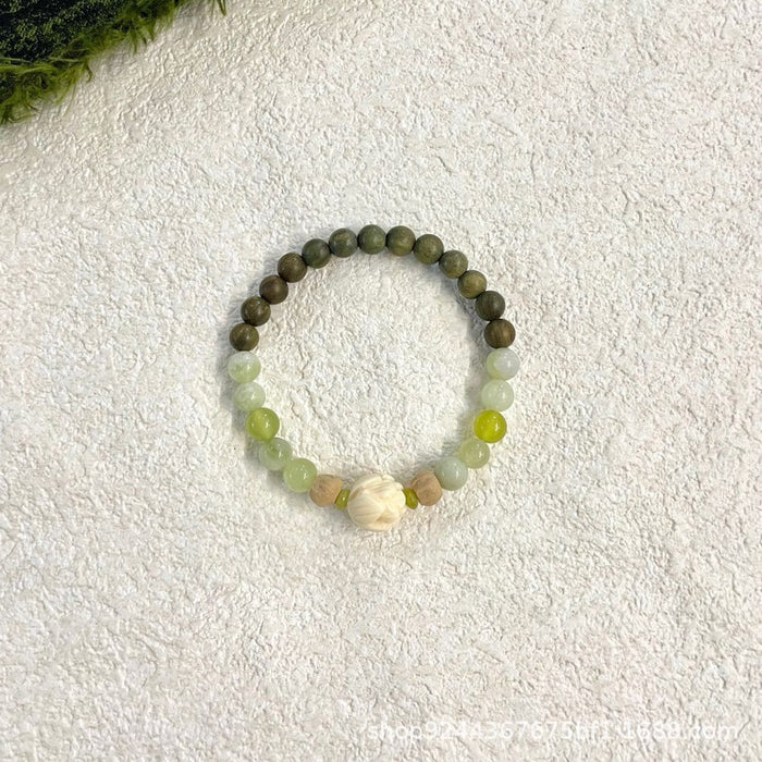 Wholesale Fresh bead lotus bracelet versatile retro simple green