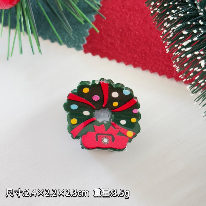 Wholesale Christmas small hairpin gingerbread man Christmas tree snowman small clip cute  hairpin holiday hair accessories