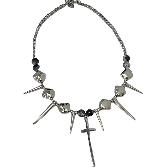 Wholesale Exaggerated punk necklace for men and women, irregular niche clavicle chain, hip-hop necklace