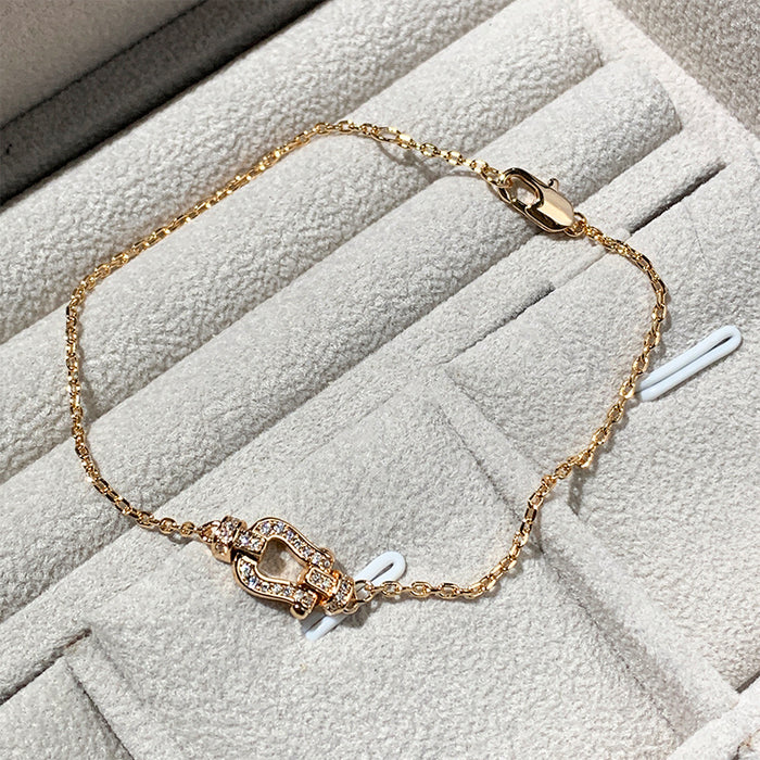 Wholesale Full diamond bracelet for women, plated with diamonds, fashionable and luxurious collarbone chain
